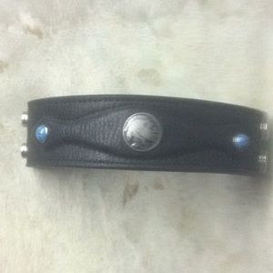 Black leather cuff